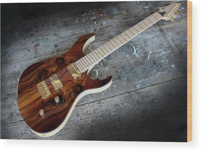 Guitar Wood Print featuring the photograph Guitar #26 by Mariel Mcmeeking