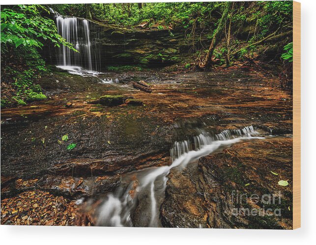 Usa Wood Print featuring the photograph West Virginia Waterfall #26 by Thomas R Fletcher
