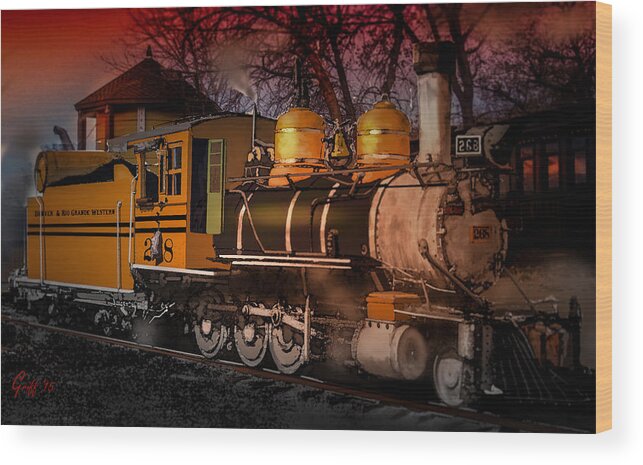 Trains Wood Print featuring the digital art #268 is Simmering #268 by J Griff Griffin