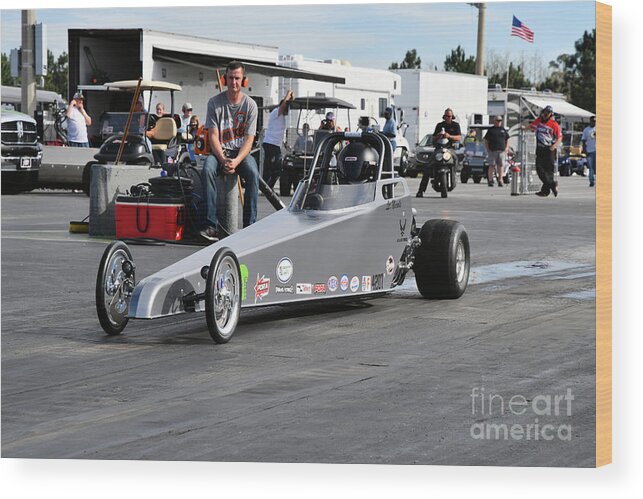 Drag Wood Print featuring the photograph Junior Drag Racing March 2017 #28 by Jack Norton