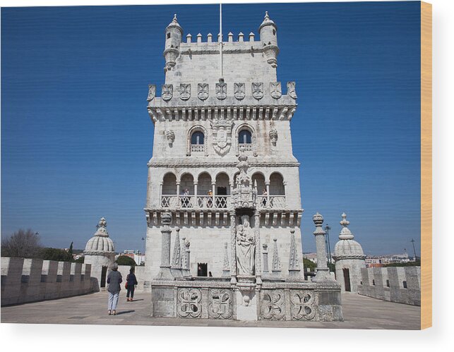 Lisbon Wood Print featuring the photograph Belem Tower in Lisbon #3 by Artur Bogacki