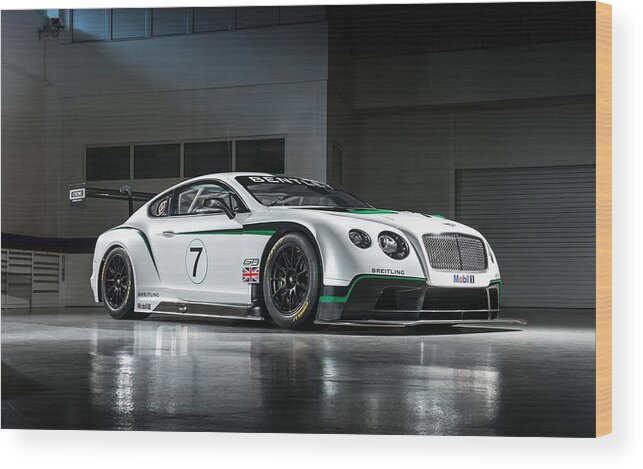 Bentley Continental Gt Wood Print featuring the photograph Bentley Continental GT #3 by Jackie Russo