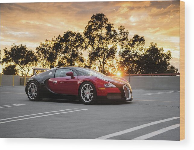 Bugatti Veyron Wood Print featuring the digital art Bugatti Veyron #3 by Super Lovely