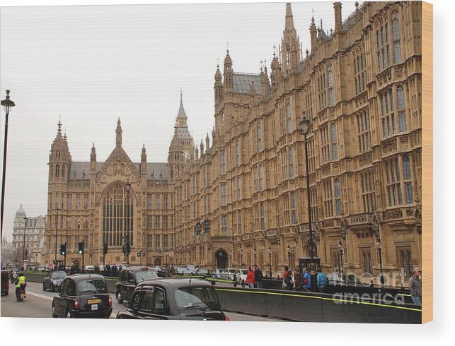 Commons Wood Print featuring the photograph Houses of Parliament in London #3 by David Fowler