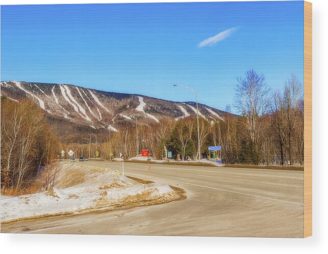 Mountain Wood Print featuring the photograph Mont Sainte Anne in Quebec, Canada. #3 by Marek Poplawski