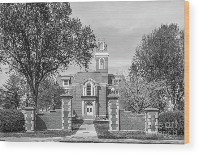 Simpson Wood Print featuring the photograph Simpson College College Hall by University Icons