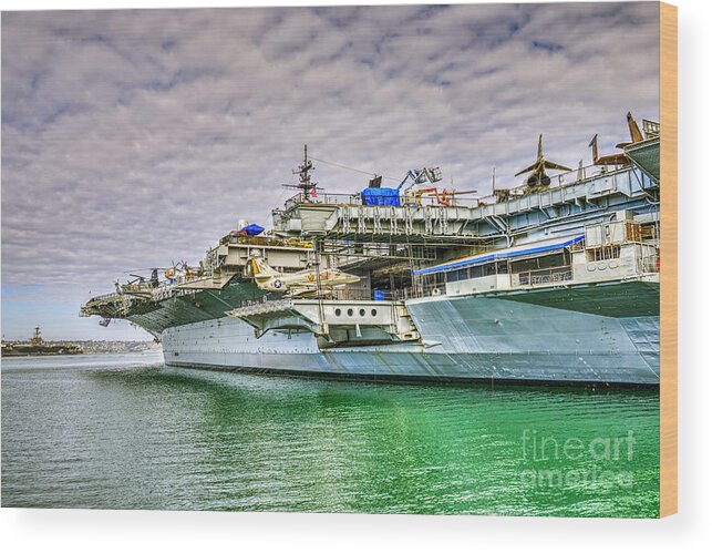 San Diego Ca. Wood Print featuring the photograph USS Midway CV41 #3 by David Zanzinger