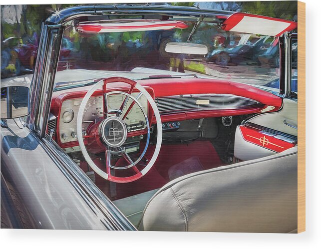 1959 Lincoln Wood Print featuring the photograph 1959 Lincoln Continental Town Car MK IV Painted #5 by Rich Franco