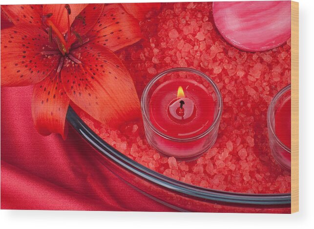 Candle Wood Print featuring the photograph Candle #4 by Jackie Russo