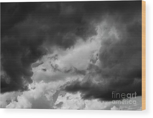 Atmosphere Wood Print featuring the photograph Cumulus clouds with Vertical Growth #5 by Jim Corwin