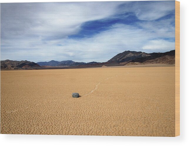 Death Valley Wood Print featuring the photograph Death Valley racetrack #4 by Breck Bartholomew