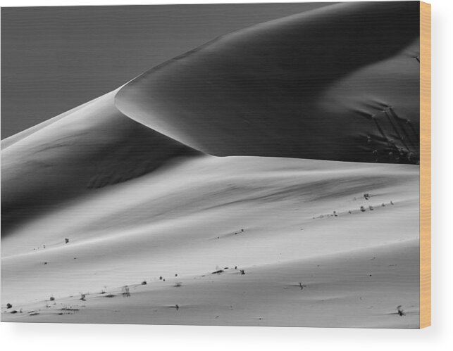 Sand Wood Print featuring the photograph Eureka Dunes #2 by Rick Pisio