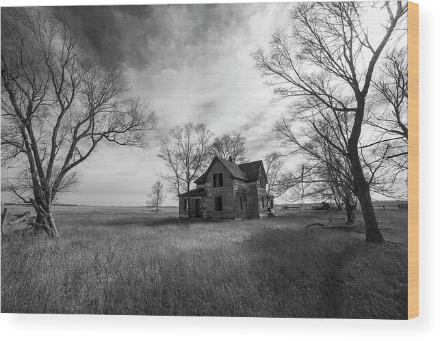 Prairie Wood Print featuring the photograph Forgotten #4 by Aaron J Groen