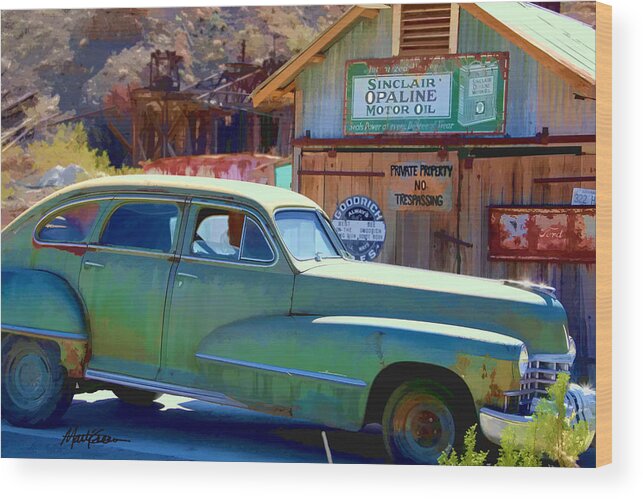 Tachatticup Wood Print featuring the photograph Techatticup Mine Ghost Town NV #3 by Marti Green