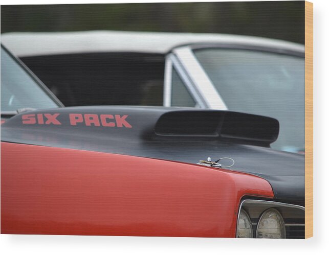  Wood Print featuring the photograph 440 Six-Pack Hood by Dean Ferreira