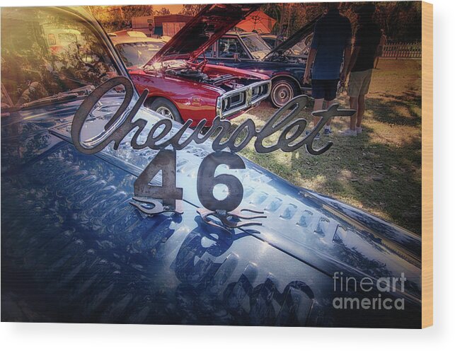 46 Chevy Wood Print featuring the photograph 46 Chevy by Arttography LLC