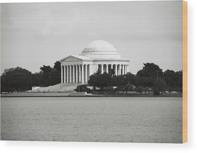  Black Wood Print featuring the photograph Jefferson Memorial in Washington DC #5 by Brandon Bourdages