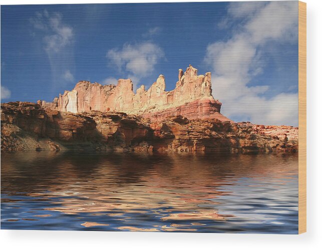 Red Rock Wood Print featuring the photograph Red Rock Reflections #5 by Mark Smith