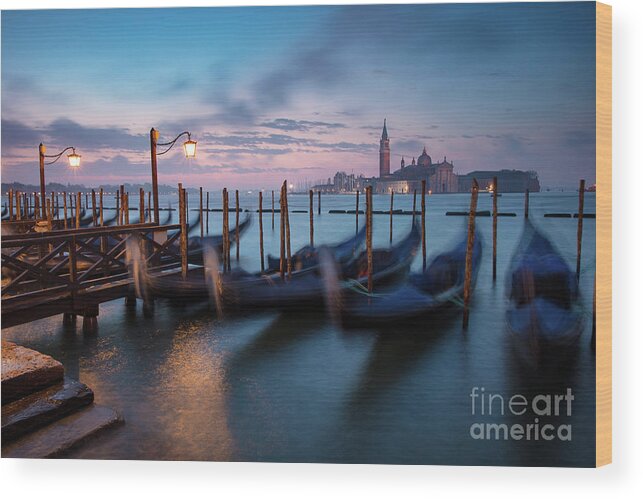 Venice Wood Print featuring the photograph Venice Dawn by Brian Jannsen