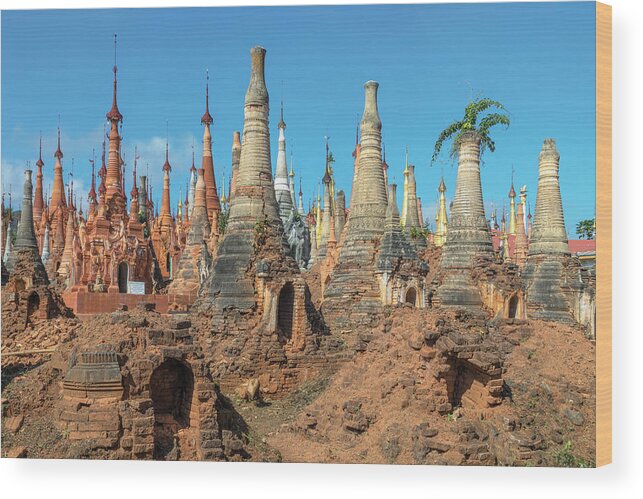 Shwe Indein Pagoda Wood Print featuring the photograph Shwe Indein Pagoda - Myanmar #6 by Joana Kruse