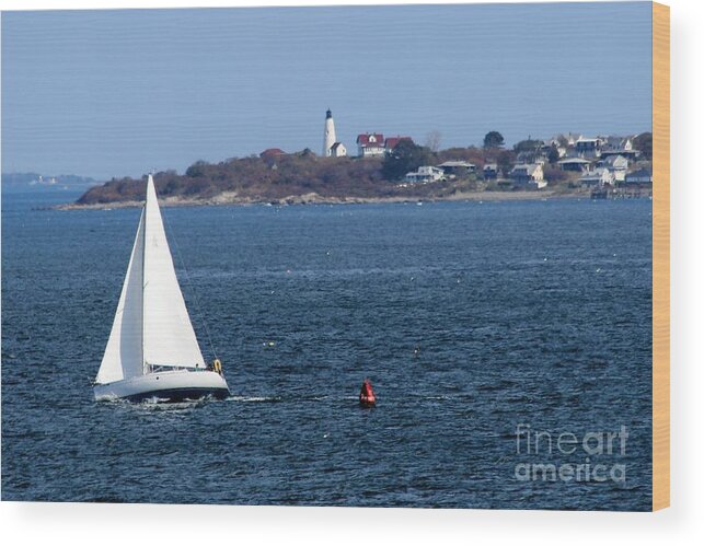 Marblehead Wood Print featuring the photograph Marblehead MA #63 by Donn Ingemie