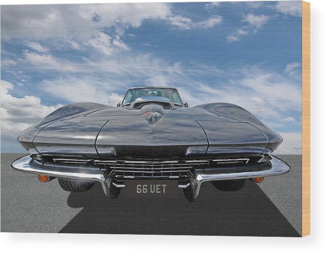 Corvette Stingray Wood Print featuring the photograph 66 Vette Stingray by Gill Billington