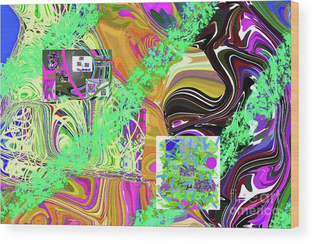 Walter Paul Bebirian Wood Print featuring the digital art 7-15-2015babcdef by Walter Paul Bebirian