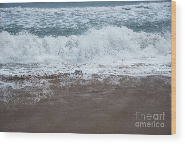 Waves Wood Print featuring the photograph Rhythm of Ocean waves #7 by Kiran Joshi