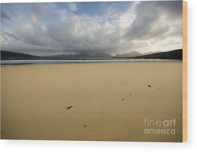 Isle Of Harris Wood Print featuring the photograph Luskentyre #8 by Smart Aviation