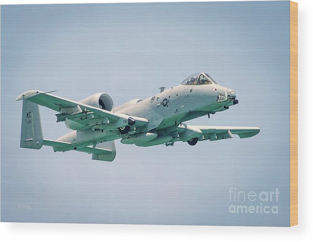 A-10 Warthog Wood Print featuring the photograph A-10 Thunderbolt II by Rene Triay FineArt Photos