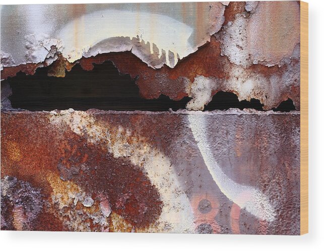 Rust Wood Print featuring the photograph A Broken Scene by Kreddible Trout