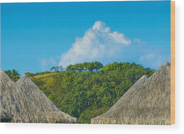 Boar Bora Wood Print featuring the photograph A Collection Of Triangles In Bora Bora by Gary Slawsky
