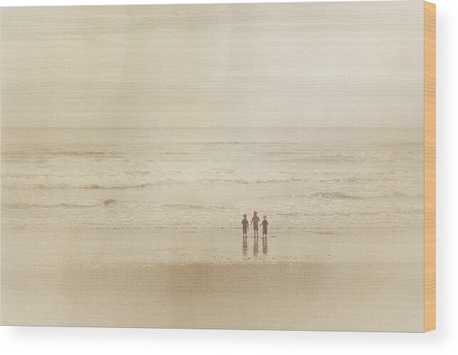 Beach Wood Print featuring the photograph A Day At the Beach by Hermes Fine Art