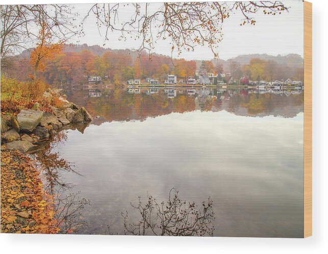 Picturesque Autumn Wood Print featuring the photograph A Day In Autumn by Karol Livote