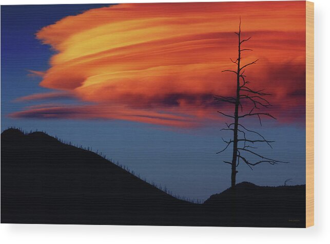 A Wood Print featuring the photograph A Haunting Sunset by Brian Gustafson