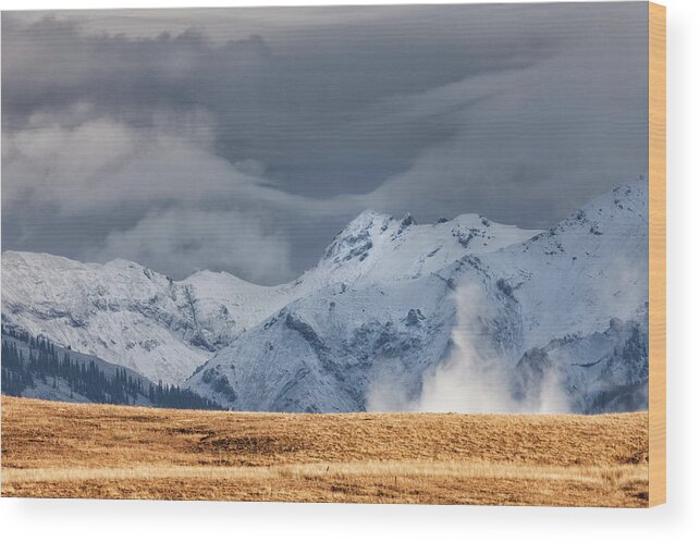 Mountain Wood Print featuring the photograph A Little Gust by Denise Bush