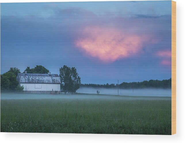 Storm Clouds Wood Print featuring the photograph A Passing Spring Storm 2016-3 by Thomas Young