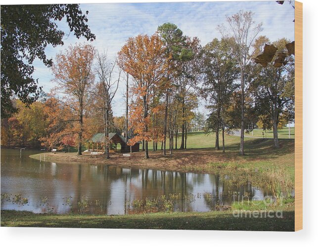 Pond Wood Print featuring the photograph A Peaceful Spot by Allen Nice-Webb