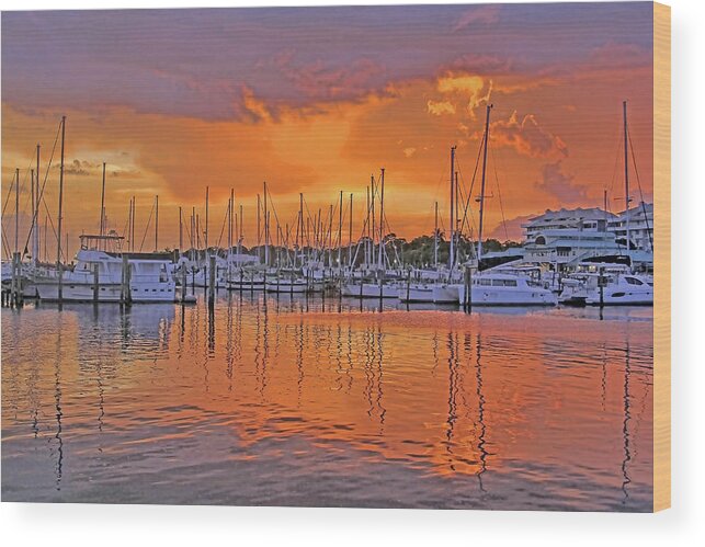 Sunset Wood Print featuring the photograph A Sky Full of Wonder - Florida Sunset by HH Photography of Florida