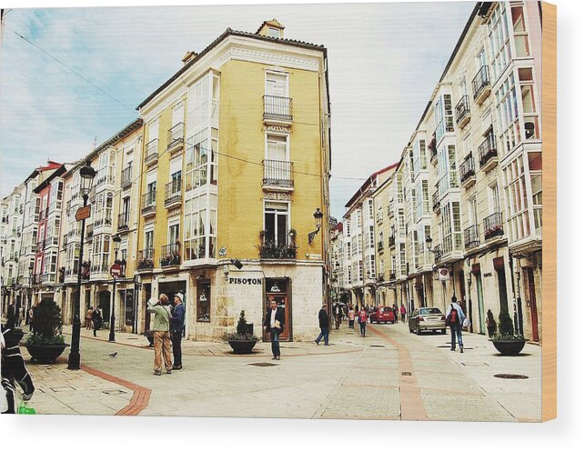 Burgos Wood Print featuring the photograph A Street in Burgos by HweeYen Ong