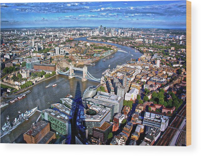 Shard Wood Print featuring the photograph Above the Shadow of the Shard by Jim Albritton
