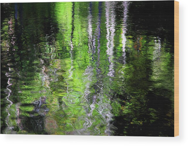 Abstract Wood Print featuring the photograph Abstract Along The Stream by Mike Eingle