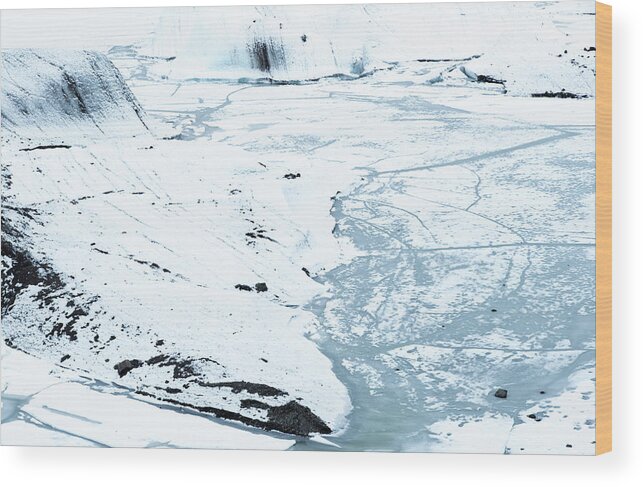Winter Landscape Wood Print featuring the photograph Glacier Winter Landscape, Iceland with by Michalakis Ppalis