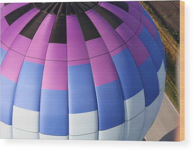 Hot Air Balloon Wood Print featuring the photograph Abstract balloon by Kimber Butler