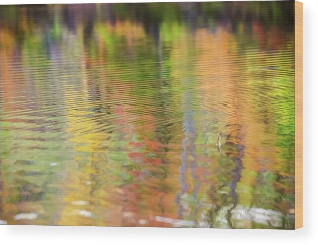 Wavy Wood Print featuring the photograph Abstract Ripples - Wavy Colors by Gregory Ballos