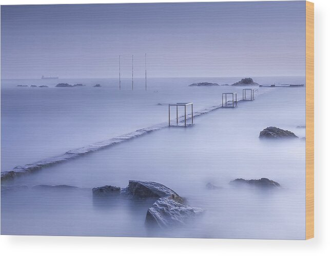 Blue Wood Print featuring the photograph Access To The Atlantic by Nuno Araujo