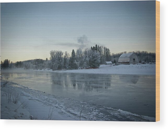 Barn Wood Print featuring the photograph Across the River by Tingy Wende