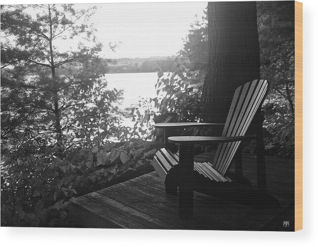 Adirondack Chair Wood Print featuring the photograph Adirondack in Maine by John Meader