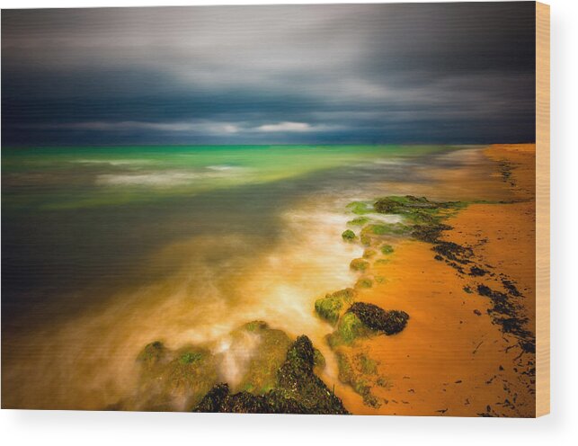 Seascape Wood Print featuring the photograph After The Storm by Piotr Krol (bax)