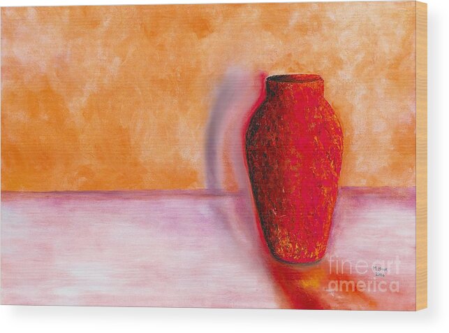 Still Life Wood Print featuring the painting Afterglow by Marlene Book